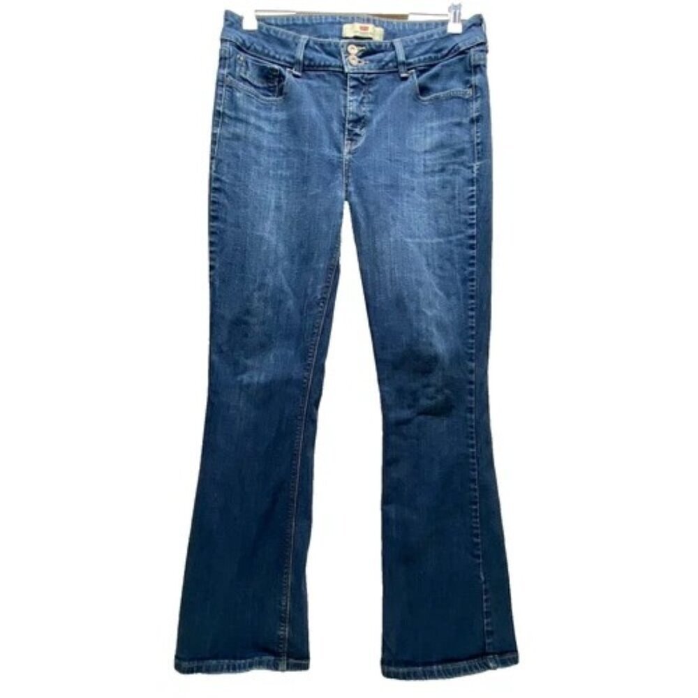 Levi's 526‎ Slender Bootcut Jeans Women's 12 31x32 Blue Denim Flap Pockets GUC